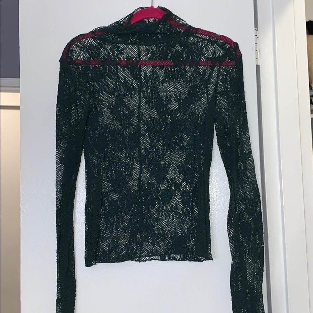 Lace see through shirt